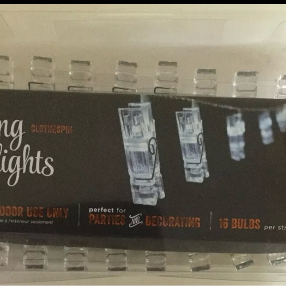 NEW! LED String Light w/16 Clothespins-Hanging Pics/Photos/Art for Dorm,… - Picture 3 of 6